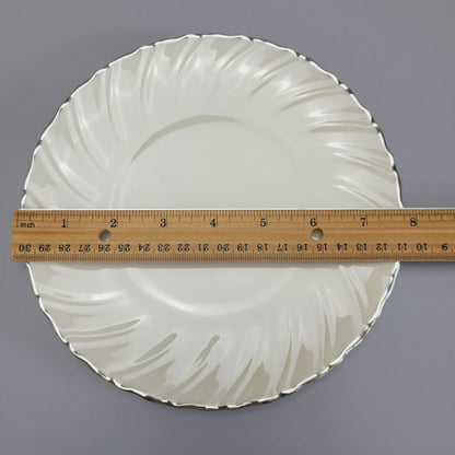 Lenox Weatherly Salad Plate Swirled Edge Platinum Trim c.1959-86 USA