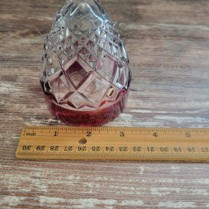 Flameless Candle Lamp, Upcycled Vintage Early American Pressed Glass