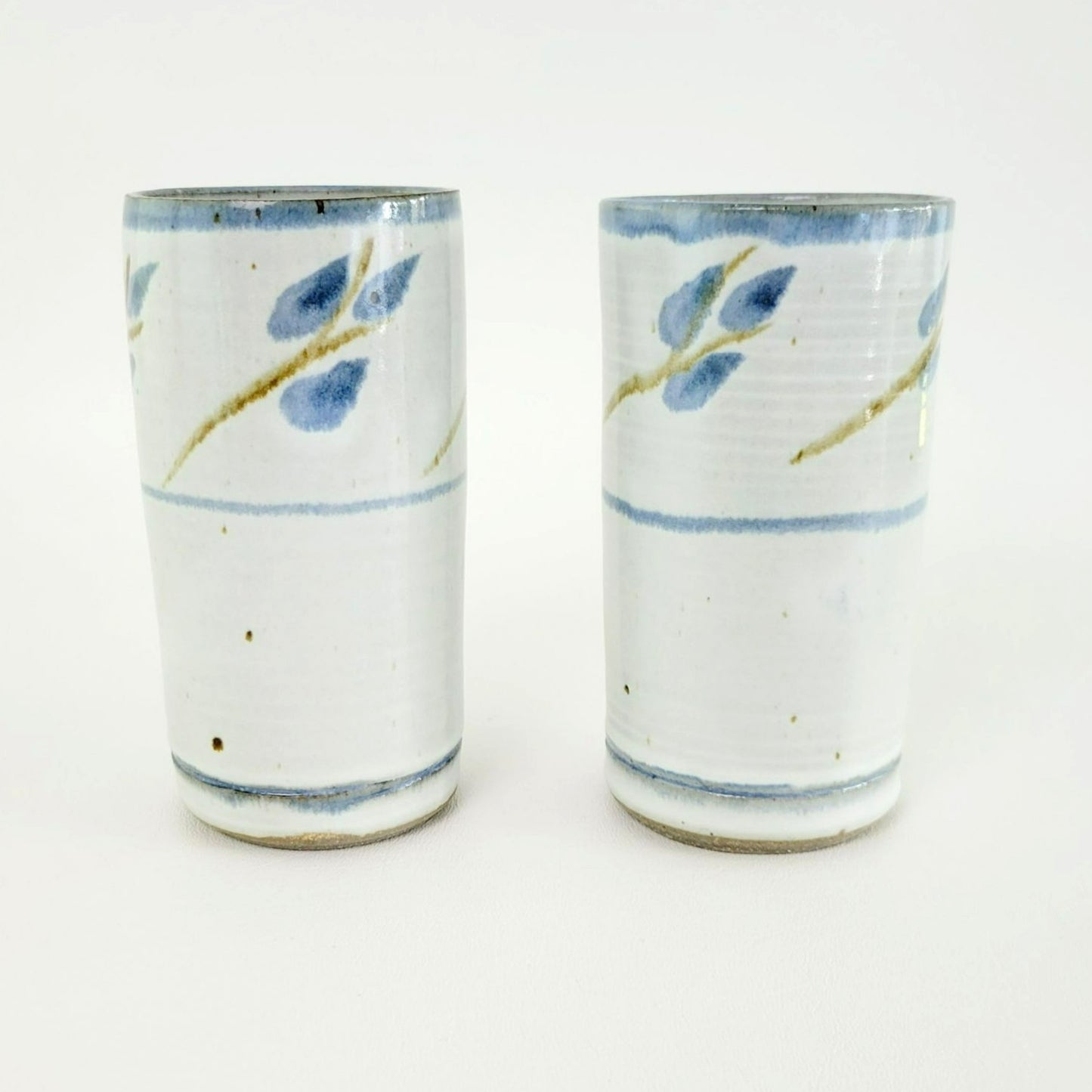 Handcrafted Stoneware Tumbler, Set of 2, Artist Signed