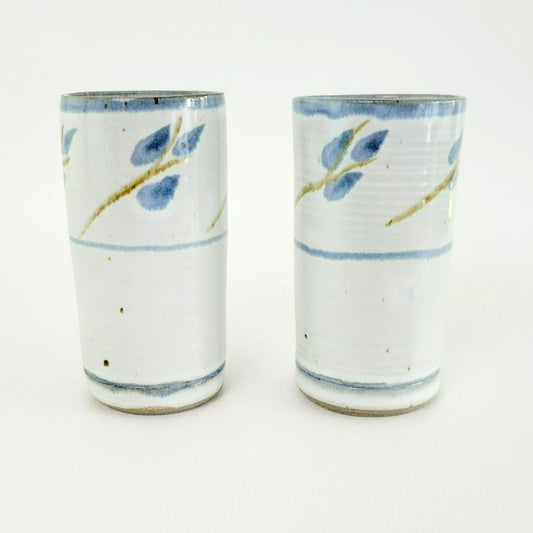 Handcrafted Stoneware Tumbler, Set of 2, Artist Signed