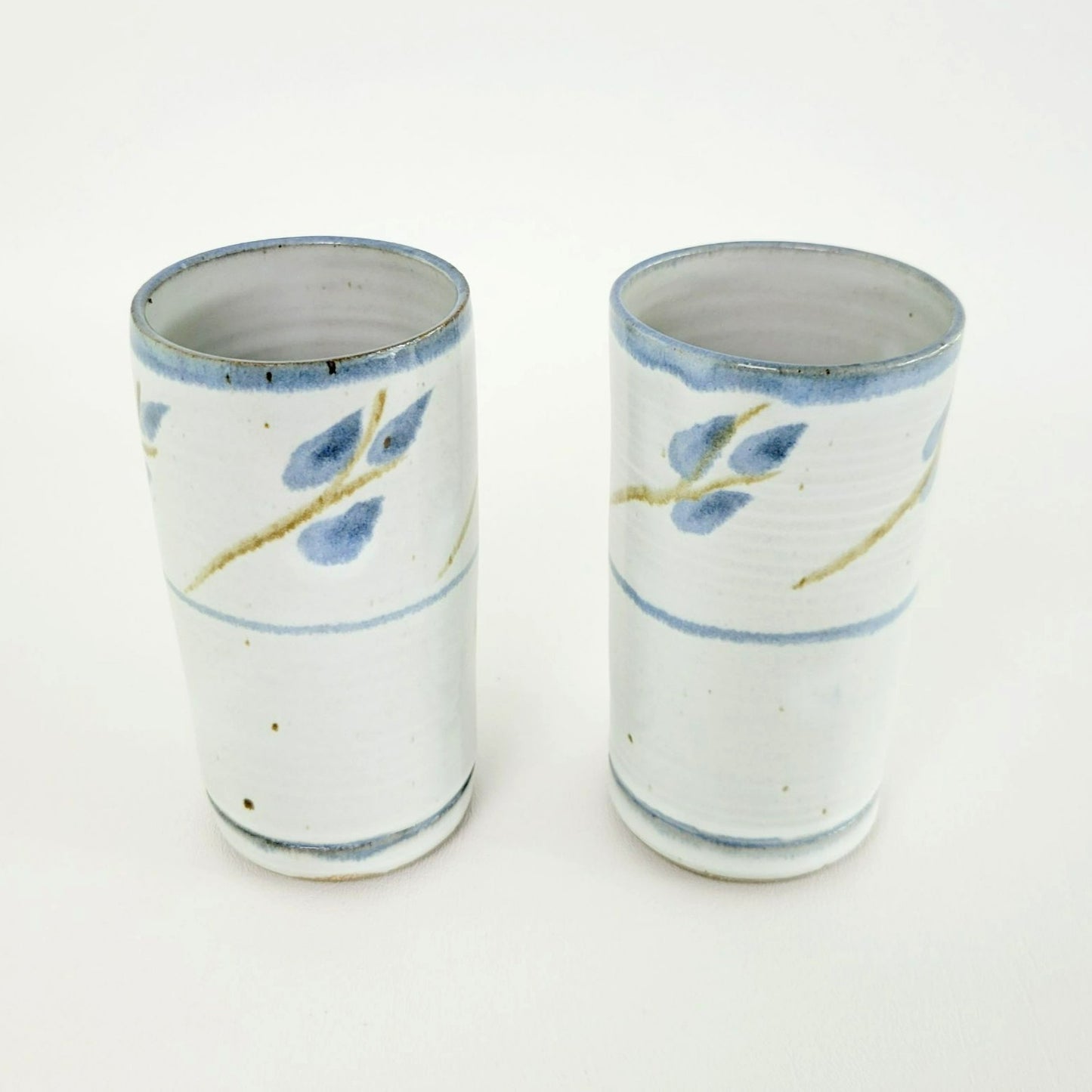 Handcrafted Stoneware Tumbler, Set of 2, Artist Signed