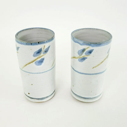 Handcrafted Stoneware Tumbler, Set of 2, Artist Signed