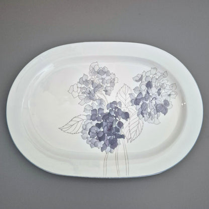 Block Spal "Hydrangea" 15" Oval Serving Platter, c.1982-91 Portugal
