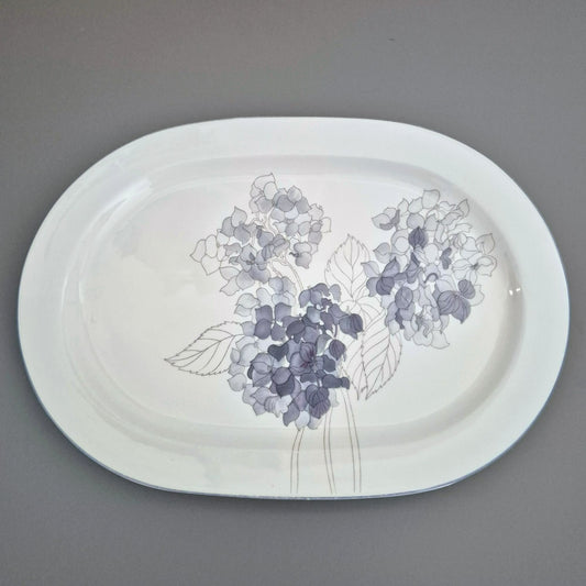 Block Spal "Hydrangea" 15" Oval Serving Platter, c.1982-91 Portugal