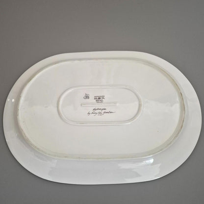 Block Spal "Hydrangea" 15" Oval Serving Platter, c.1982-91 Portugal