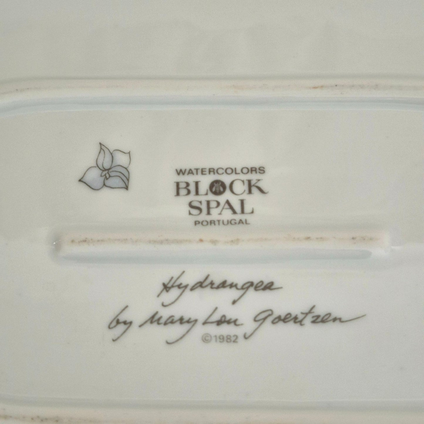 Block Spal "Hydrangea" 15" Oval Serving Platter, c.1982-91 Portugal