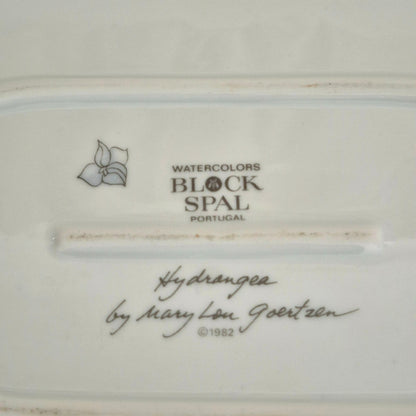 Block Spal "Hydrangea" 15" Oval Serving Platter, c.1982-91 Portugal