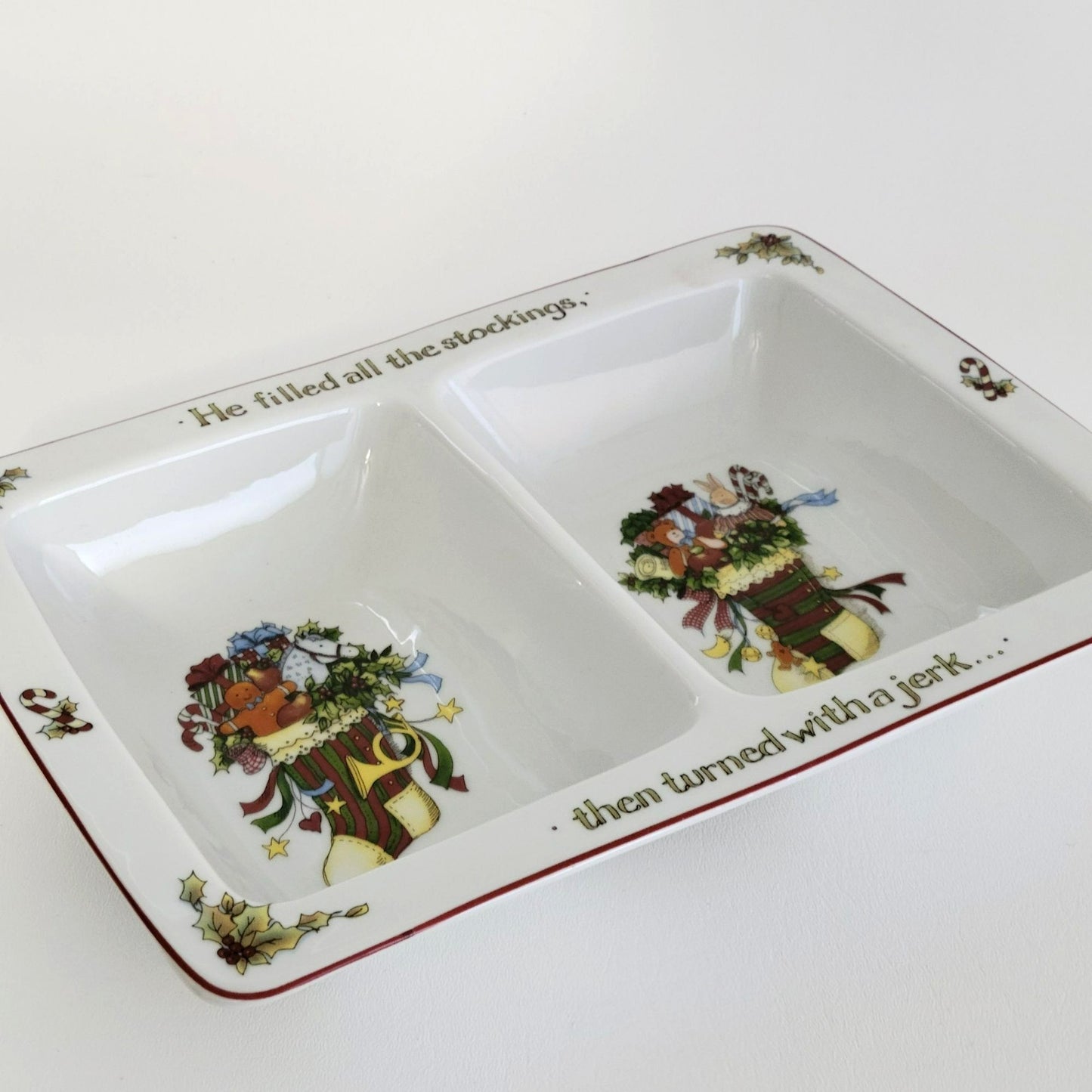 Portmeirion Christmas Story 2 Part Divided Server