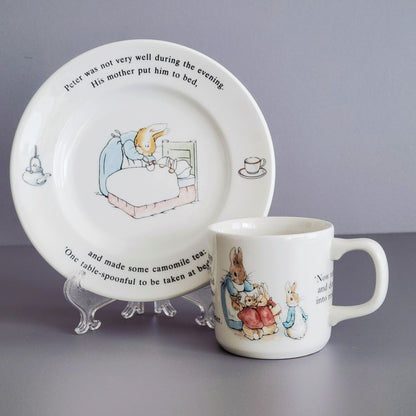 Wedgwood Peter Rabbit Bread Plate & Mug Set, Made in England