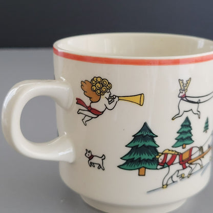 Jamestown The Joy of Christmas Cup & Saucer, 2 Sets