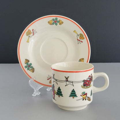 Jamestown The Joy of Christmas Cup & Saucer, 2 Sets