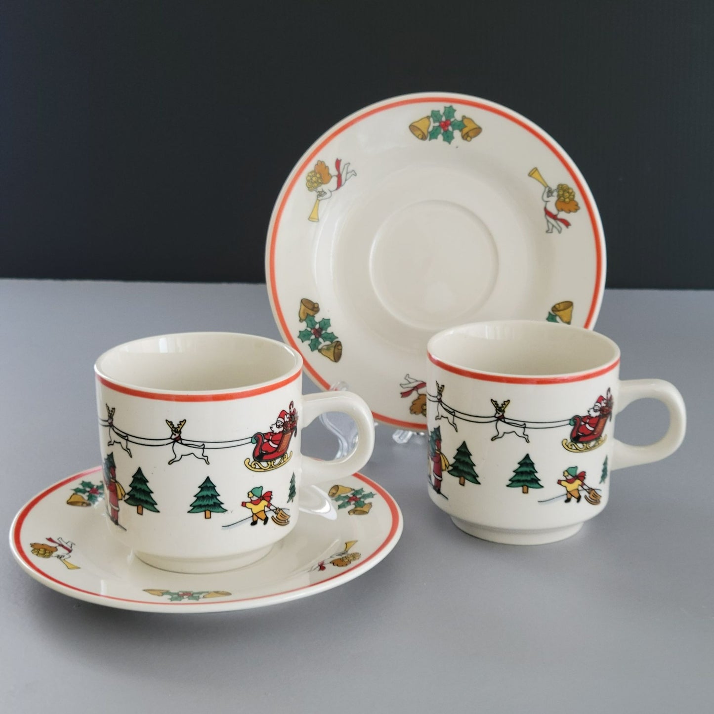 Jamestown The Joy of Christmas Cup & Saucer, 2 Sets