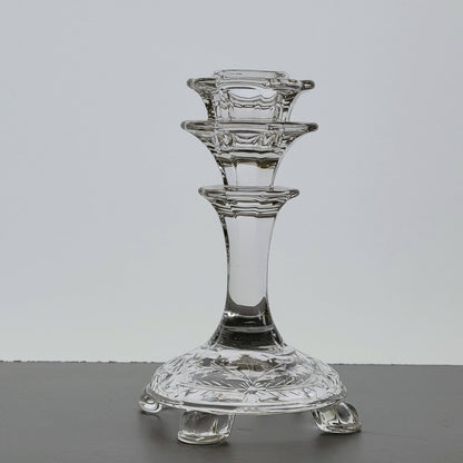 Fostoria Florentine Clear 5" Candlestick Holder, Set of 2