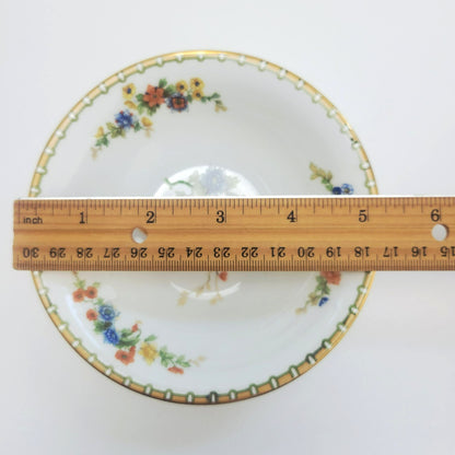 MZ Altrohlau Golden Pheasant Dessert Bowl Set of 2, c.1910s Czechoslovakia