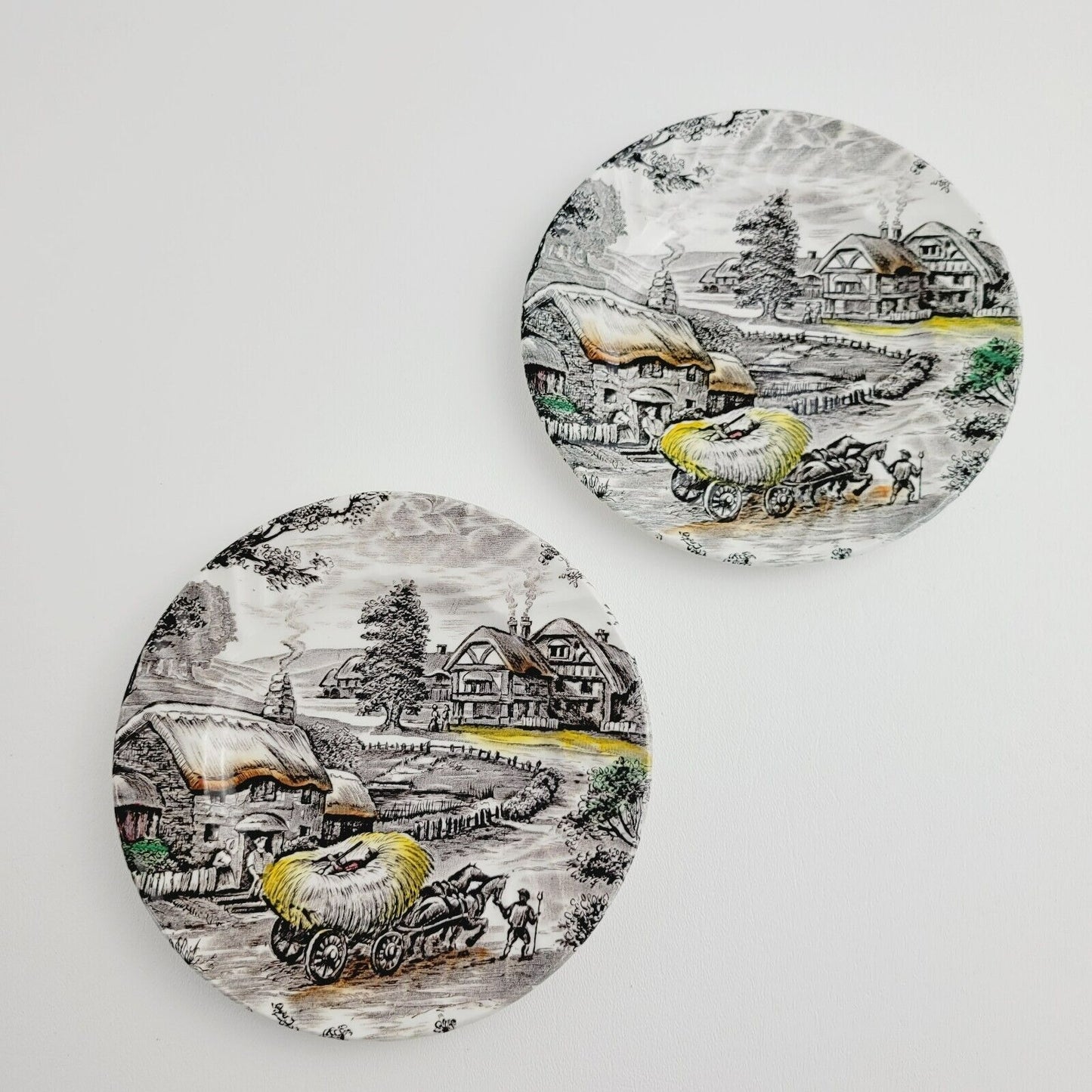 Staffordshire Yorkshire Bread Plate Set of 2, Made in England