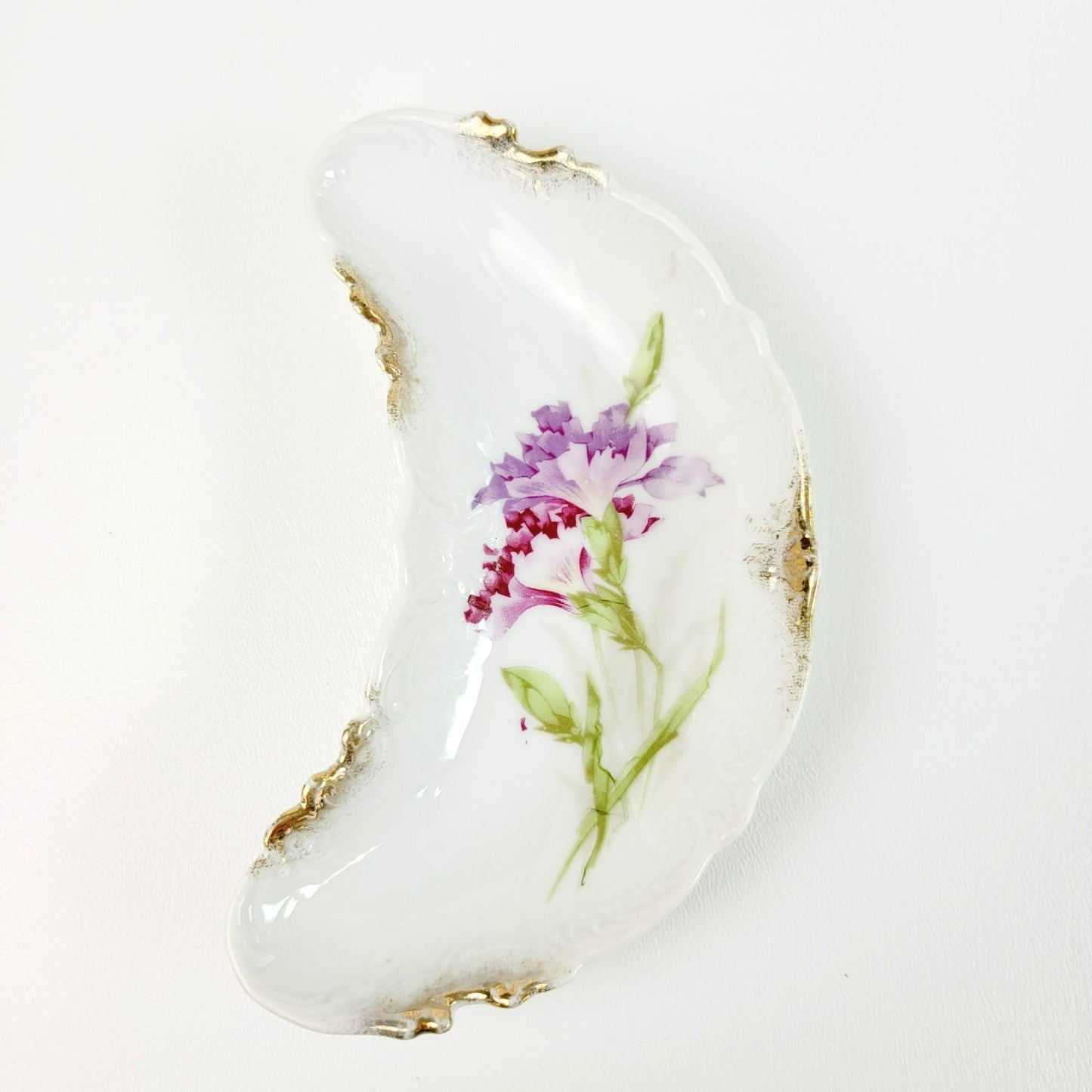 Hand Painted Floral Side Plate Set of 4, c.1928-32 Silesien Germany