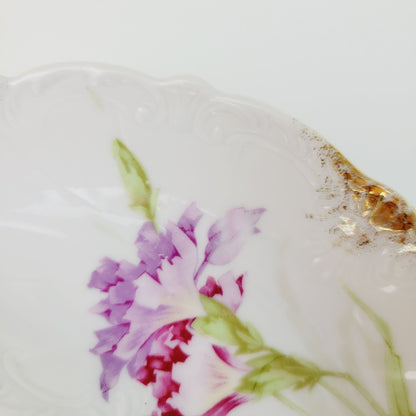 Hand Painted Floral Side Plate Set of 4, c.1928-32 Silesien Germany