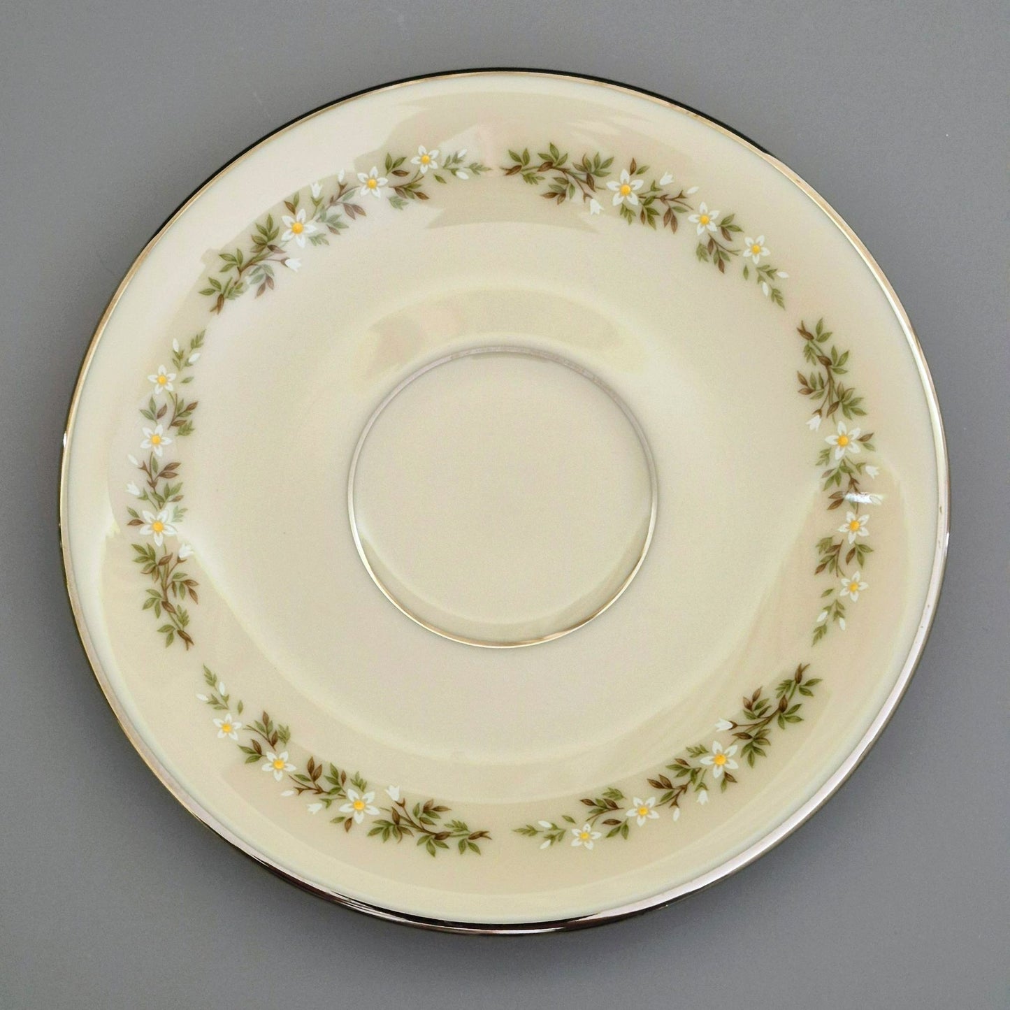 Lenox "Brookdale" Footed Cup & Saucer, 2 Sets, c.1963-93 USA