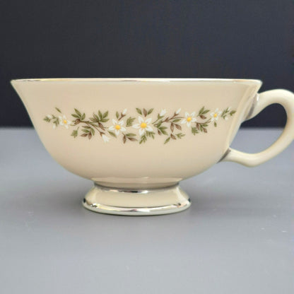 Lenox "Brookdale" Footed Cup & Saucer, 2 Sets, c.1963-93 USA
