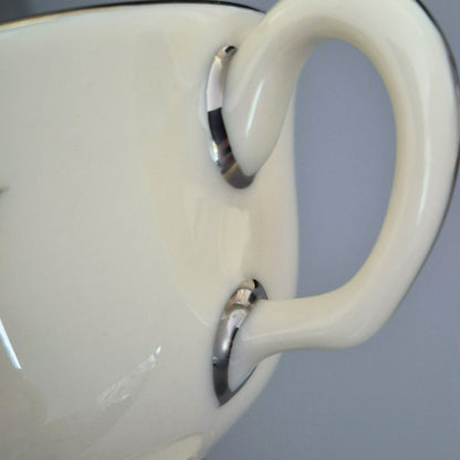 Lenox "Brookdale" Footed Cup & Saucer, 2 Sets, c.1963-93 USA