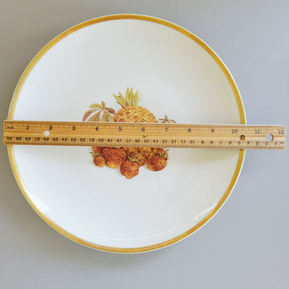 PM Jaeger & Co. Harvest Dinner Plate, Pineapple & Strawberry, c.1950-60 Bavaria Germany