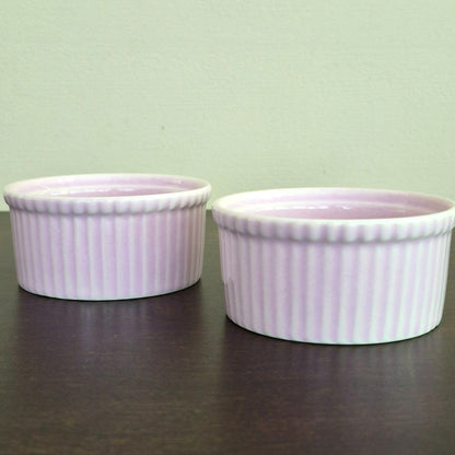 Apilco Ribbed Ramekin Bowl Set of 2, Made in France