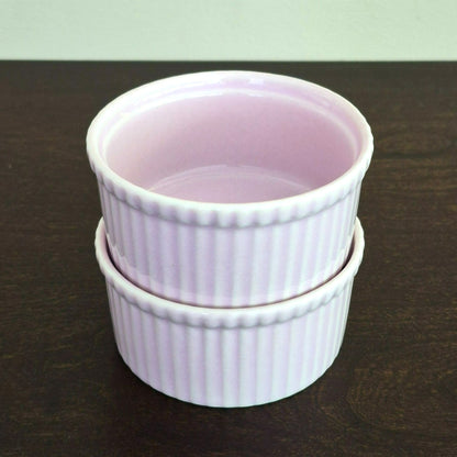 Apilco Ribbed Ramekin Bowl Set of 2, Made in France