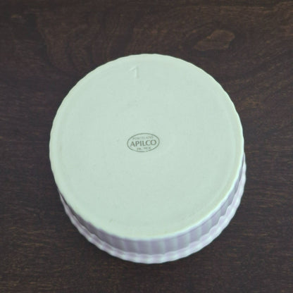 Apilco Ribbed Ramekin Bowl Set of 2, Made in France