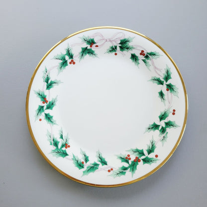 Mikasa Ribbon Holly Dinner Plate, Japan Made