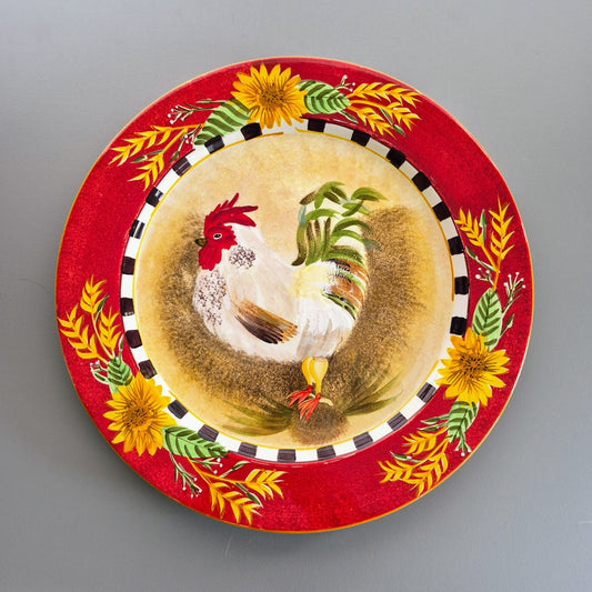 Sakura "Chanticleer" Rooster 16" Round Platter