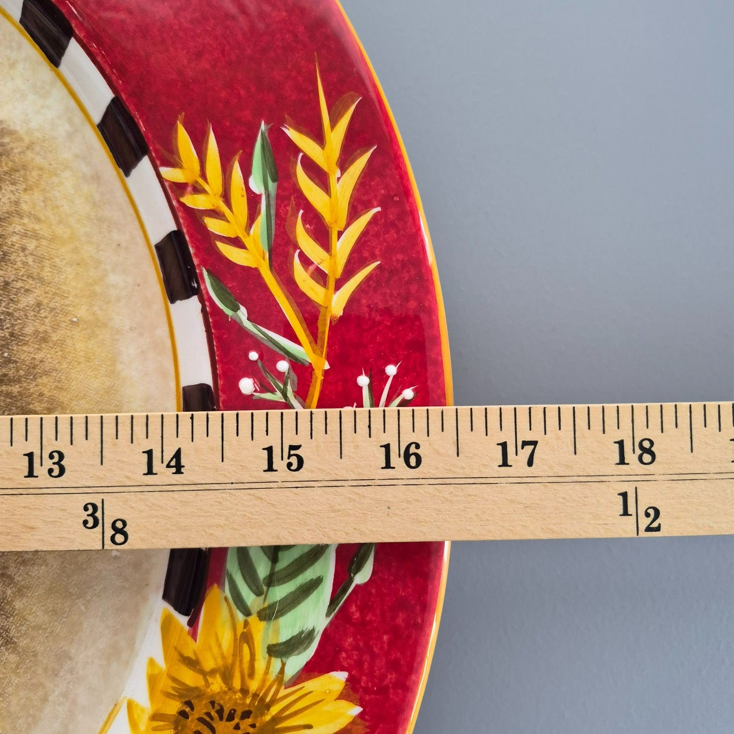 Sakura "Chanticleer" Rooster 16" Round Platter