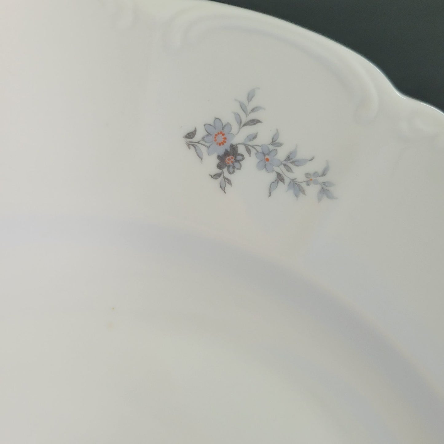 Bohemian China Wild Flower 13" Round Platter, Made in Czechoslovakia