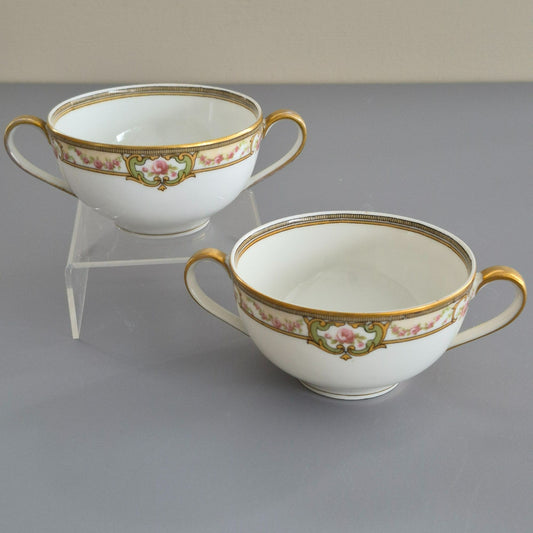 Haviland "Belford" Bouillon Cup Set of 2, Limoges France c.1903-1925