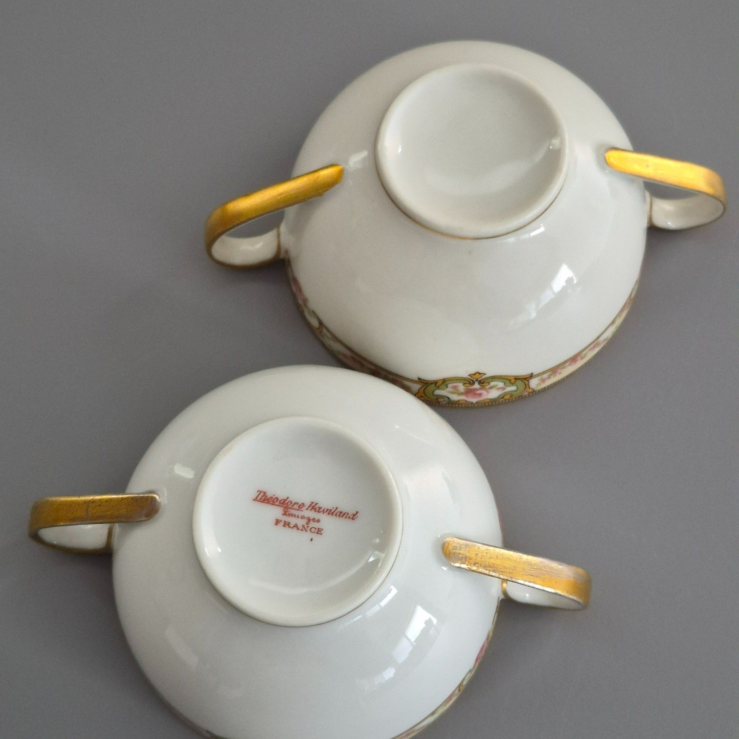 Haviland "Belford" Bouillon Cup Set of 2, Limoges France c.1903-1925