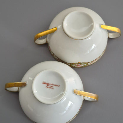 Haviland "Belford" Bouillon Cup Set of 2, Limoges France c.1903-1925