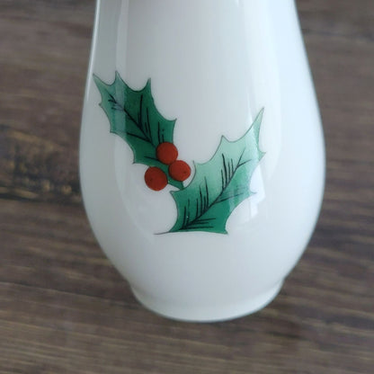 Mikasa Ribbon Holly Salt & Pepper Shaker Set, Japan Made