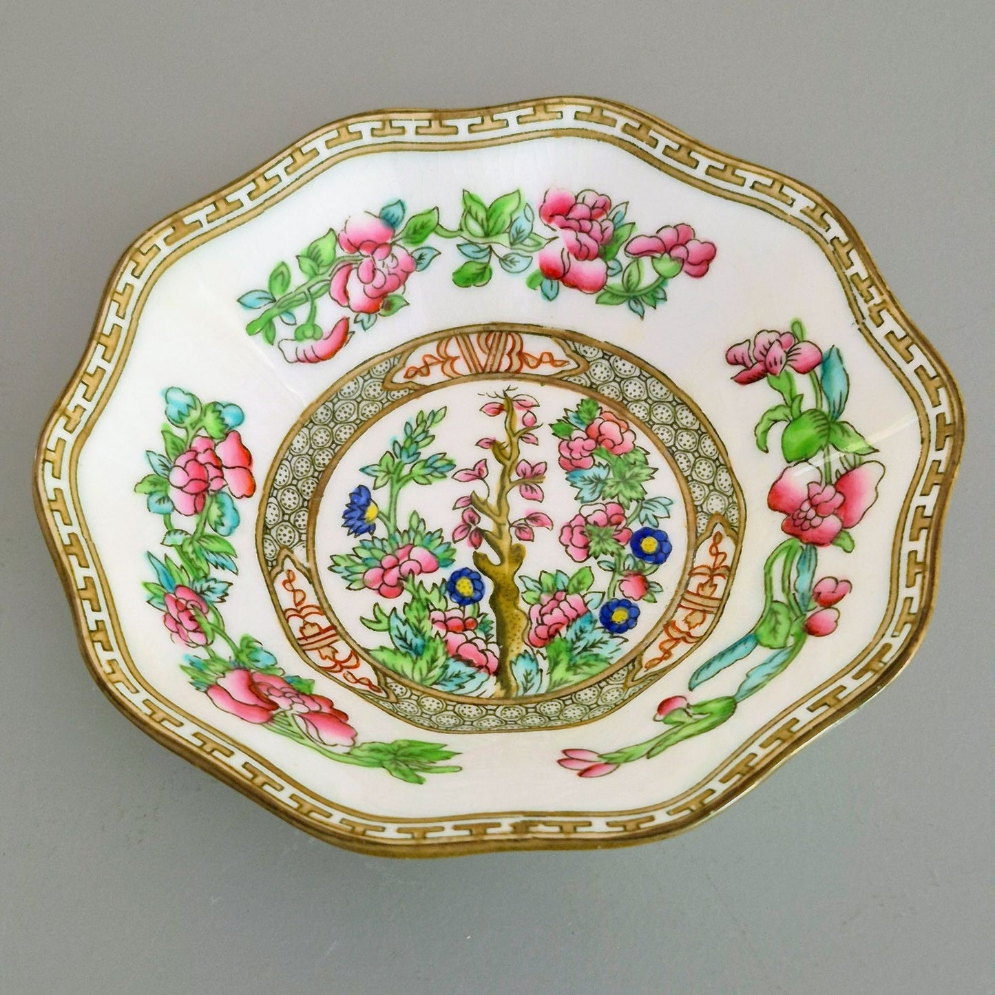 Antique Coalport Indian Tree Cereal Bowl, c.1891-1920 England