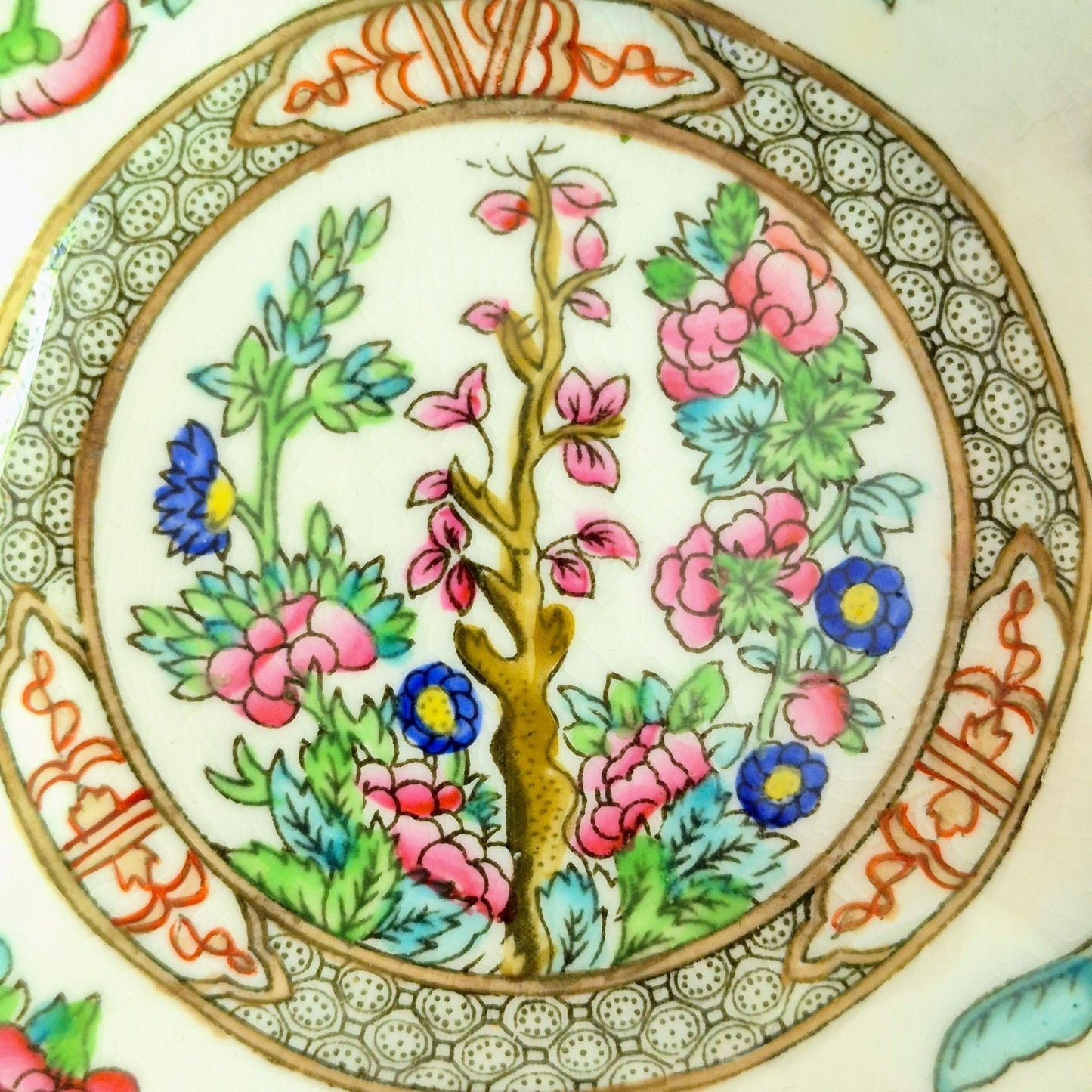 Antique Coalport Indian Tree Cereal Bowl, c.1891-1920 England