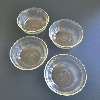 Pyrex Custard Cup Dessert Bowl, Set of 4, USA Made