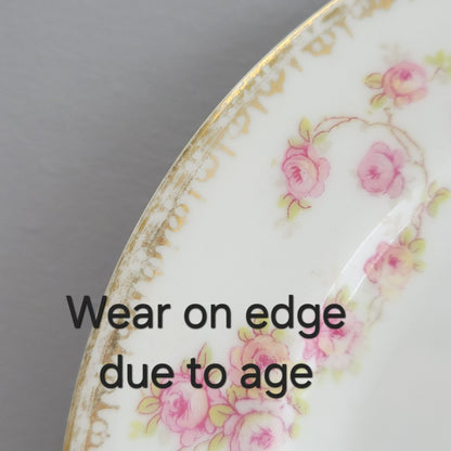 Royal Bayreuth Bridal Rose Tapestry Bread Plate, Set of 2, Germany c.1902-46