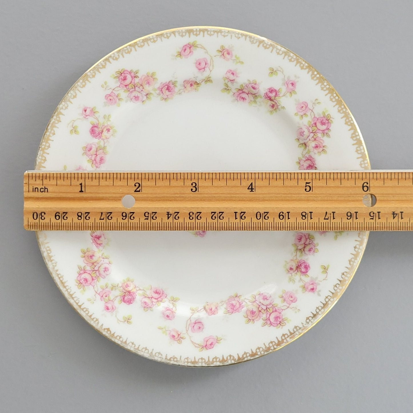 Royal Bayreuth Bridal Rose Tapestry Bread Plate, Set of 2, Germany c.1902-46