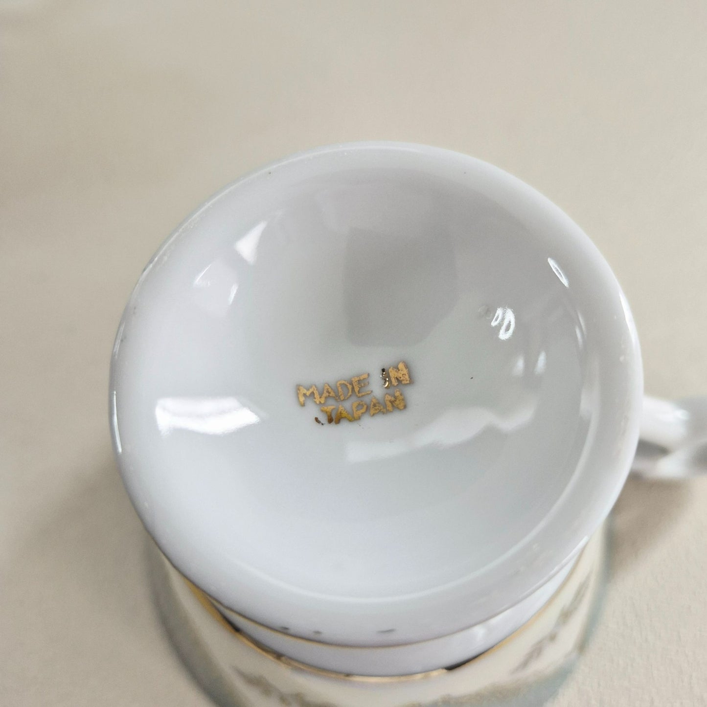 Lusterware Pedestal Teacup Set of 2, c.1920-40s Japan