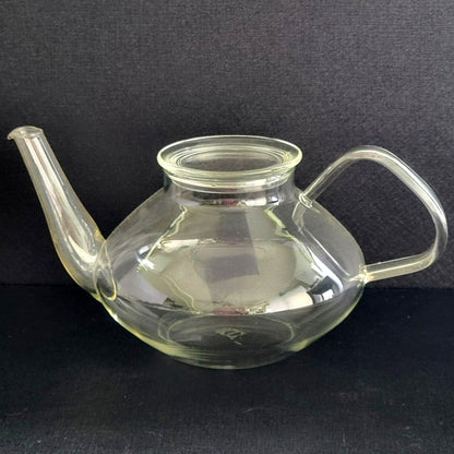 Vintage Schott Verran Clear Jenaer Glass Teapot, Made in Germany