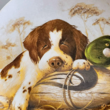 Edwin M. Knowles Co. Dog Tired-The Springer Spaniel Plate, c.1987
