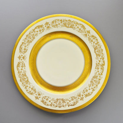 Royal Bayreuth Gold Encrusted Dinner Plate, c.1930 Germany