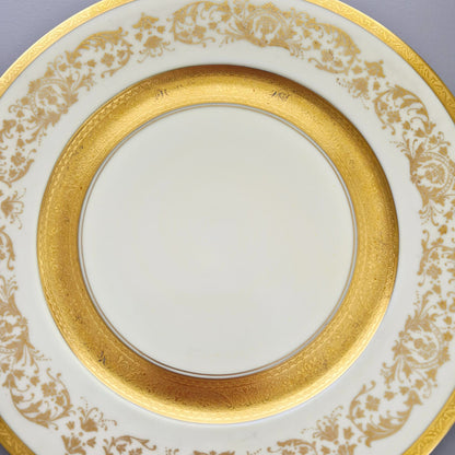 Royal Bayreuth Gold Encrusted Dinner Plate, c.1930 Germany