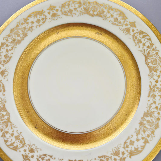 Royal Bayreuth Gold Encrusted Dinner Plate, c.1930 Germany