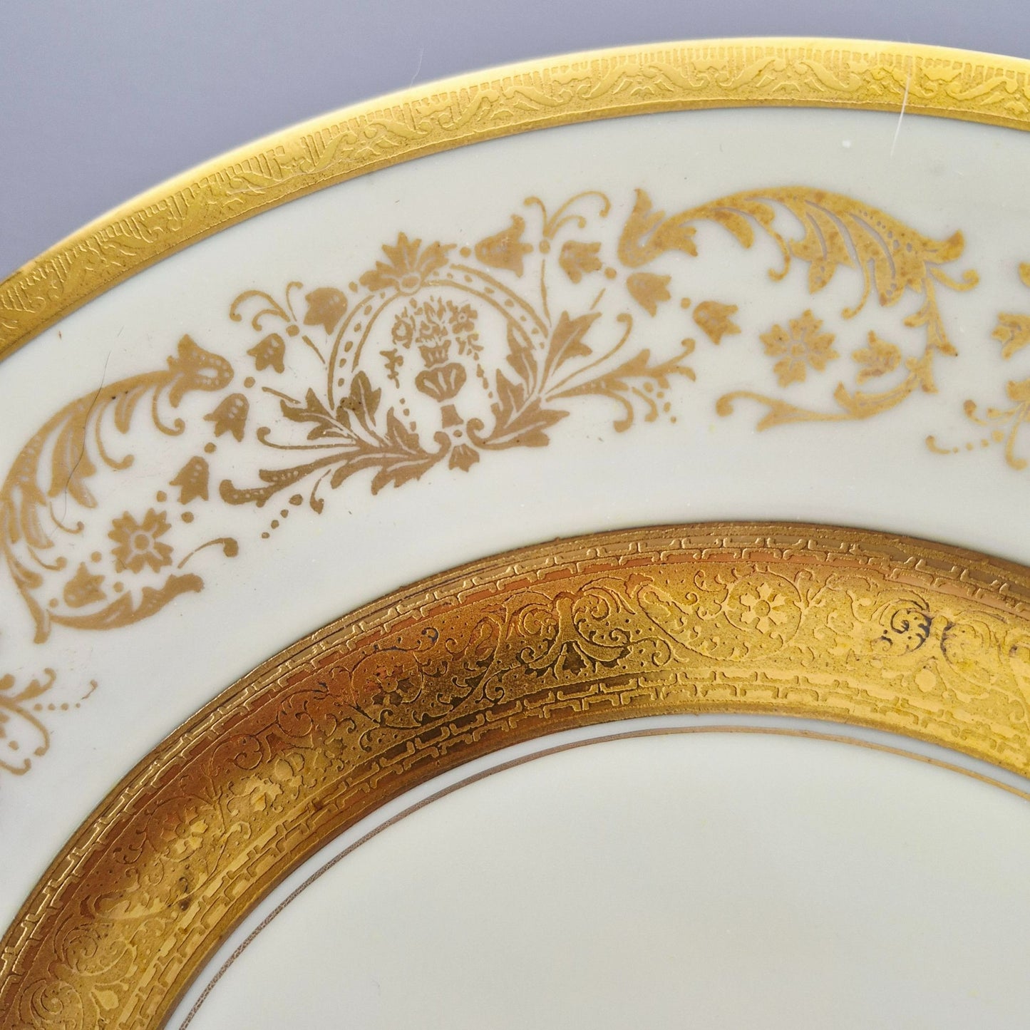 Royal Bayreuth Gold Encrusted Dinner Plate, c.1930 Germany
