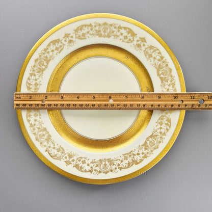 Royal Bayreuth Gold Encrusted Dinner Plate, c.1930 Germany