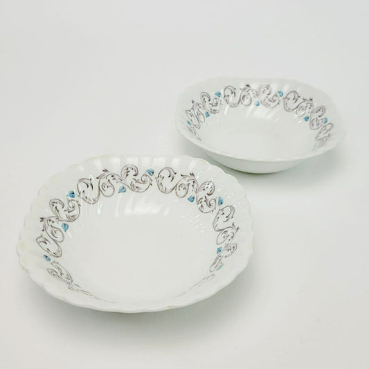 Johnson Bros Encore Square Cereal Bowls, Set of 2, c.1963-73 England